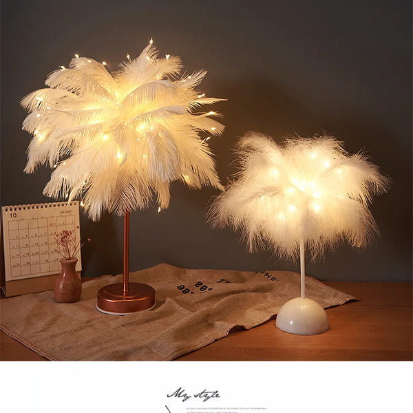 Decorative Tree Feather Lamp