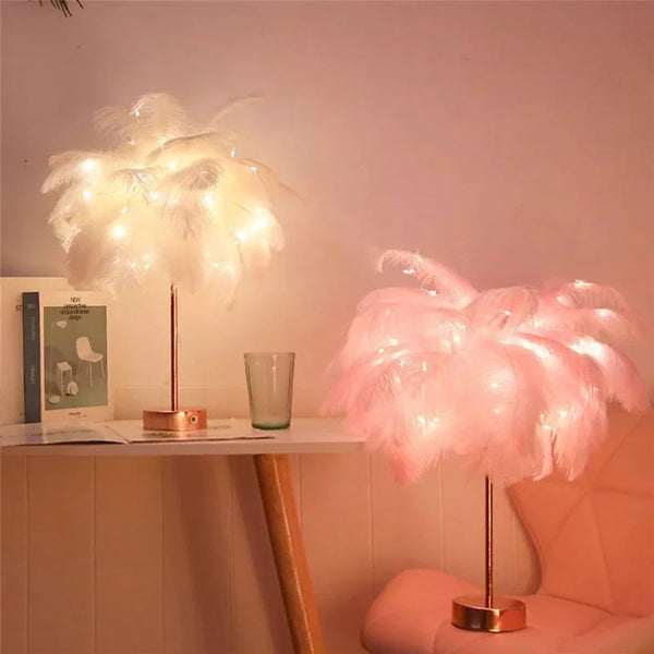 Decorative Tree Feather Lamp