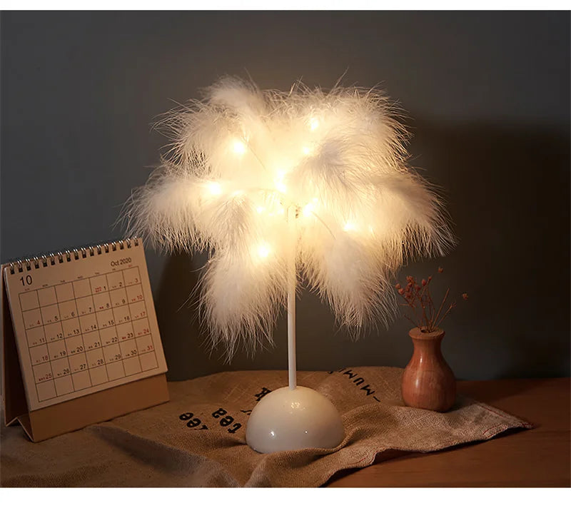 Decorative Tree Feather Lamp