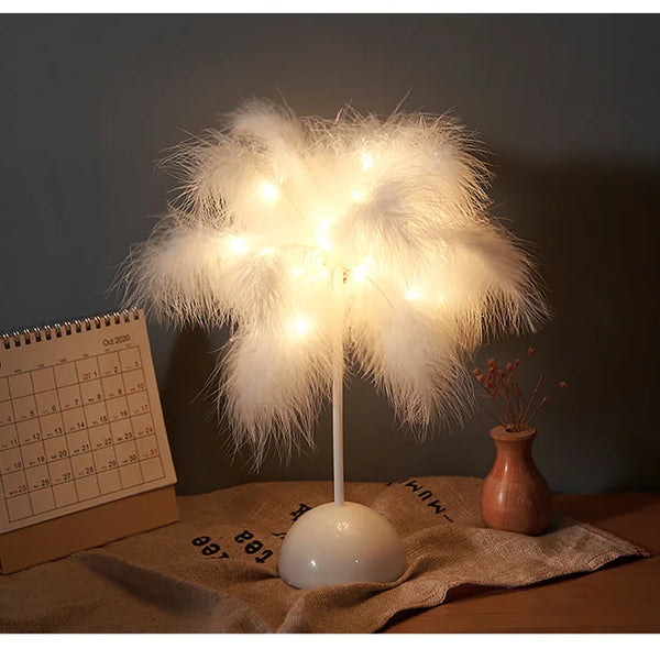 Decorative Tree Feather Lamp