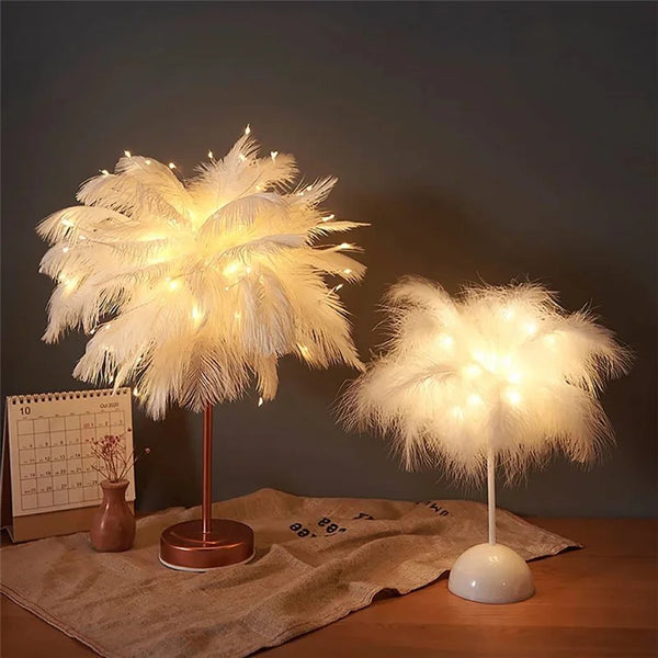 Decorative Tree Feather Lamp