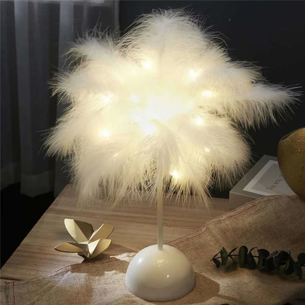 Decorative Tree Feather Lamp