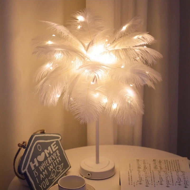 Decorative Tree Feather Lamp