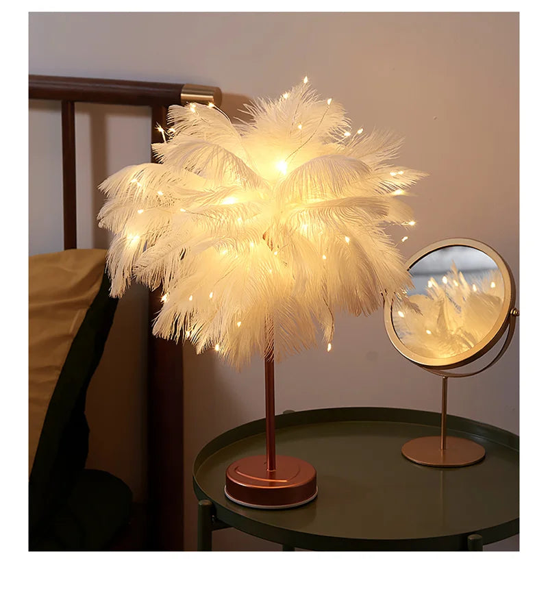 Decorative Tree Feather Lamp