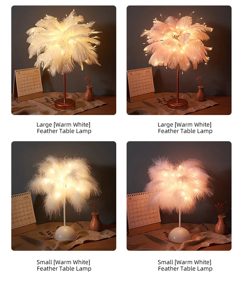 Decorative Tree Feather Lamp