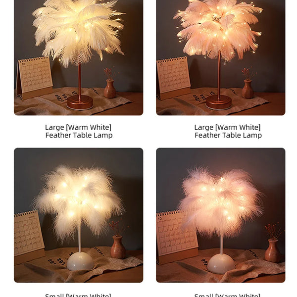 Decorative Tree Feather Lamp