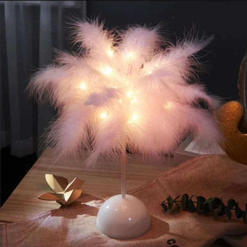 Decorative Tree Feather Lamp