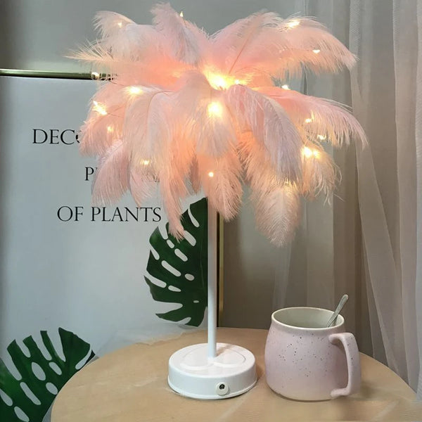 Decorative Tree Feather Lamp