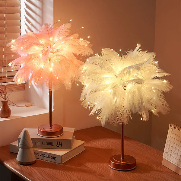 Decorative Tree Feather Lamp