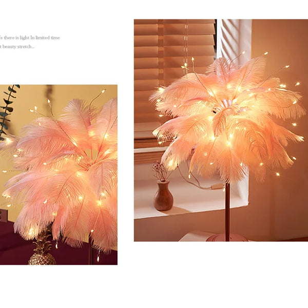 Decorative Tree Feather Lamp