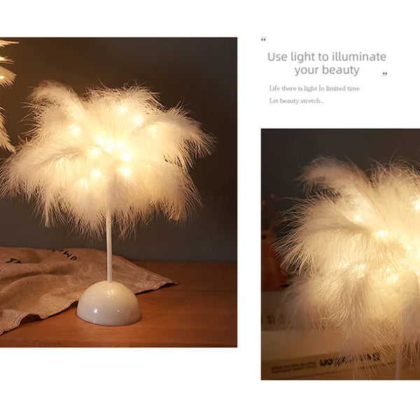 Decorative Tree Feather Lamp