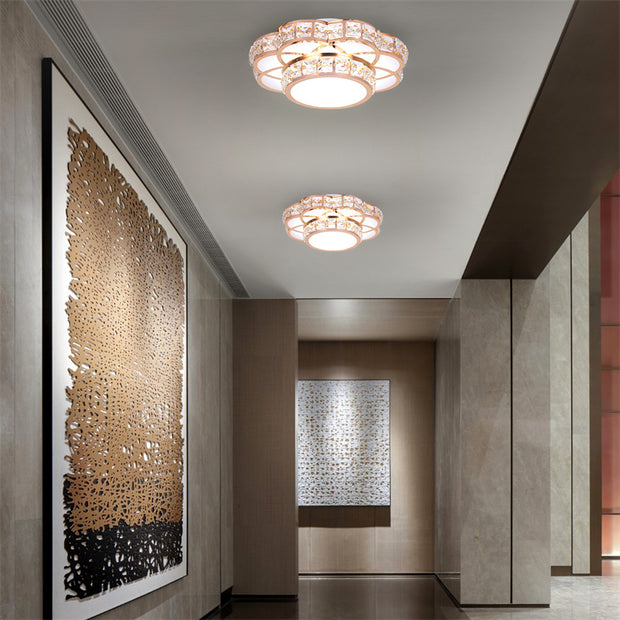 Crystal Flower Design Ceiling Light