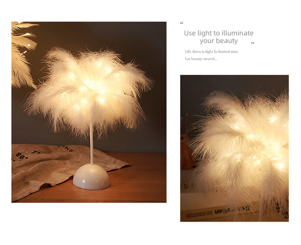 Decorative Tree Feather Lamp