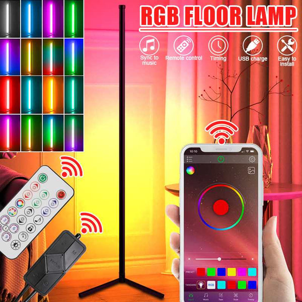 Bluetooth RGB Corner Floor Lamp