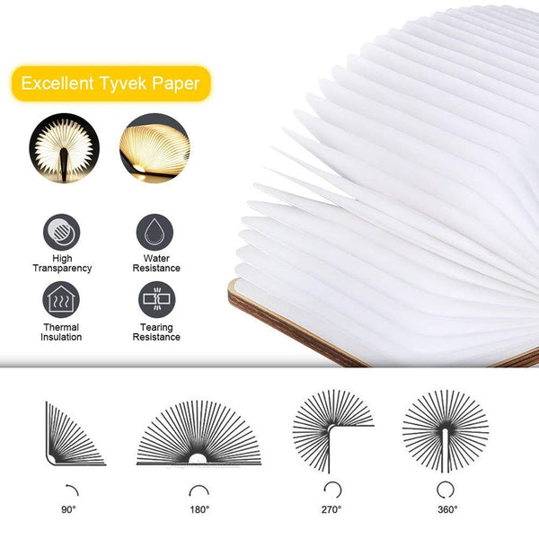 Magnetic Foldable Book Designed Lamp